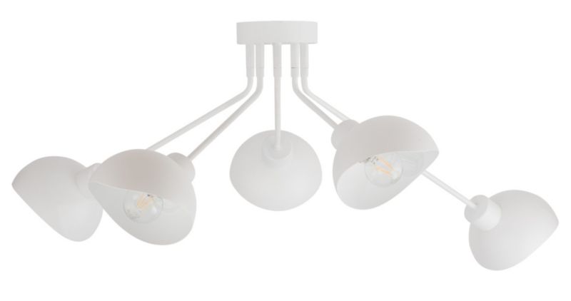 Lampa sufitowa wisząca Sigma Lighting Roy 0973 biała minimalistyczna 5xE27 x 1 szt.