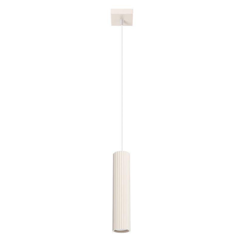 Lampa wisząca Sollux Lighting Karbon 0706 beżowa nowoczesna 1xGU10 x 1 szt.