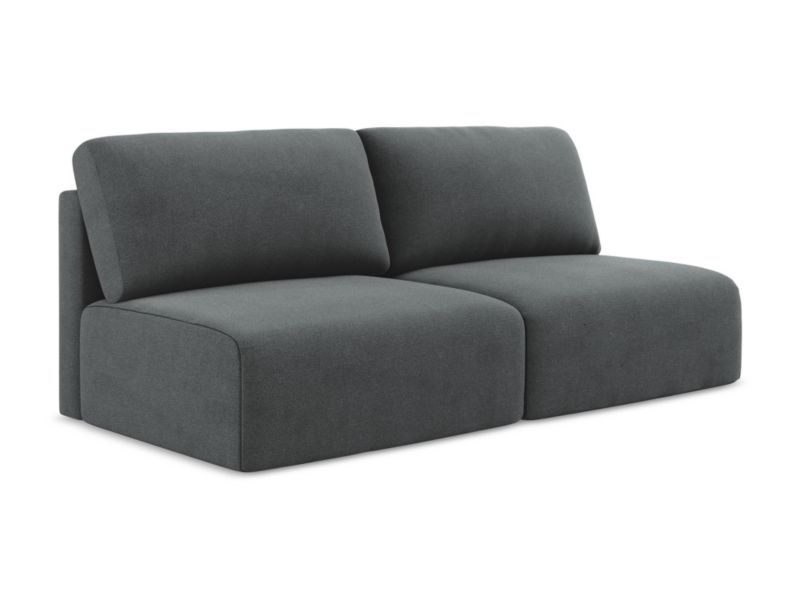 Sofa 3-osobowa z funkcją spania LaMiaSofa OSTIA z tkaniny strukturalnej 216x102 cm szary 1 szt.