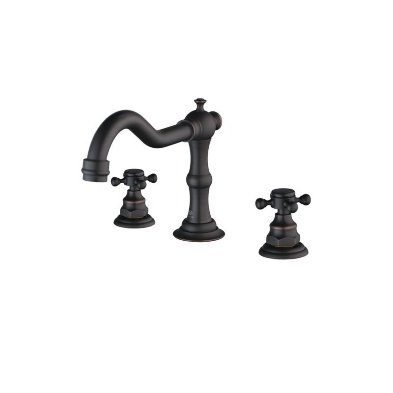 Bateria umywalkowa Lauferi ELENE mosiężna trójotworowa czarna retro 1 szt.