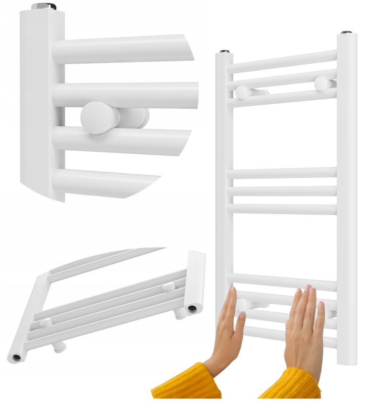 Grzejnik Łazienkowy Granitan Breno 40/70cm Biały Kaloryfer Drabinkowy 1kpl.