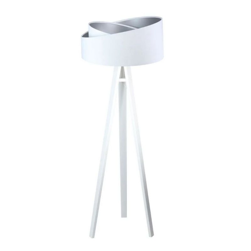 Lampa Bps Koncept stojąca HOME 50 biała/złota/sosna 1 szt