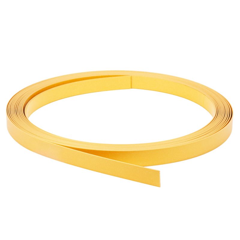 Płaskownik twardy PCV QUEST, lamele samoprzylepne, samoprzylepny 40 mm, ozdobna listwa płaska, złoty, 10 m, 1 szt.