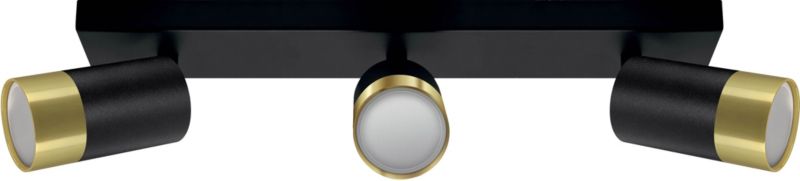 Spot Struhm Puzon 3 x GU10 czarny / złoty