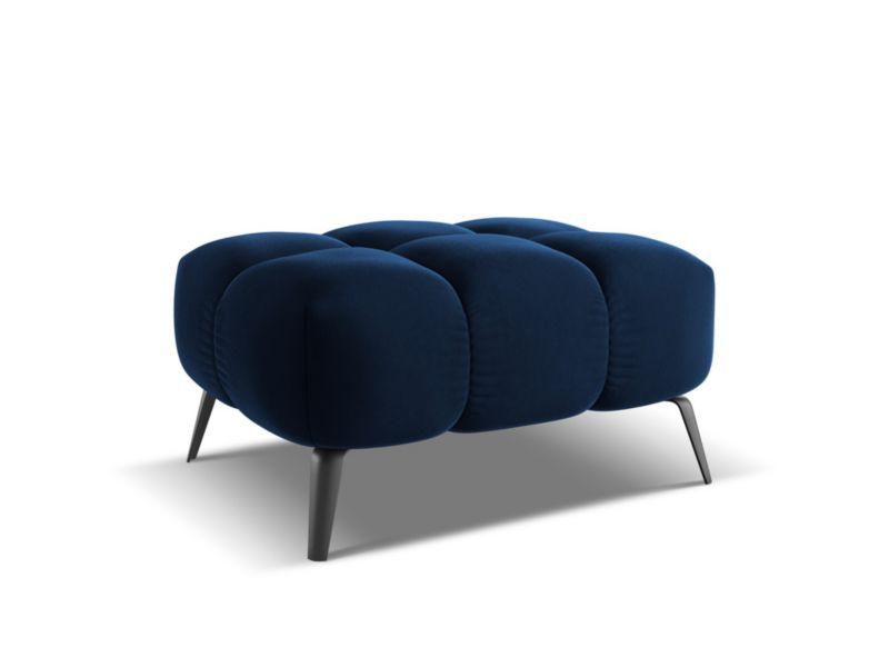 Pufa LaMiaSofa ROMA z tkaniny welwetowej 78x60 cm królewski niebieski 1 szt.