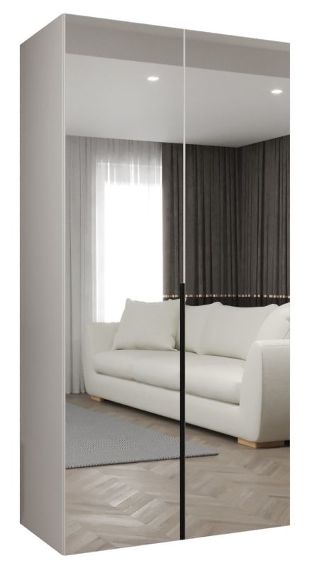 Szafa uchylna otwierana ALICANTE 3 100 wys 202 cm Biały + Czarny 1 szt