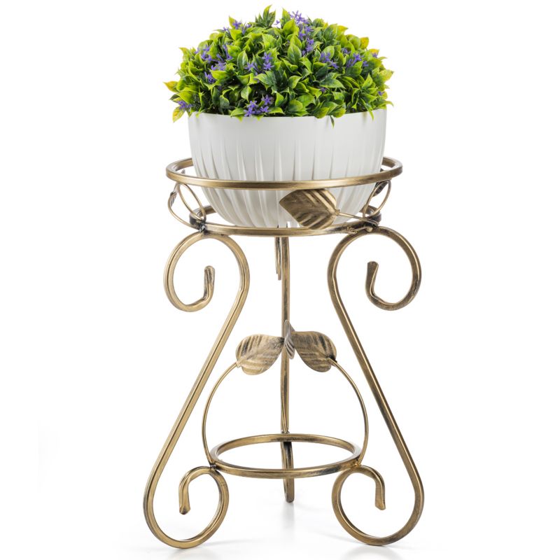 Kwietnik Stojący Dąstal Metalowy Złoty 31x28x45 cm 1 szt.