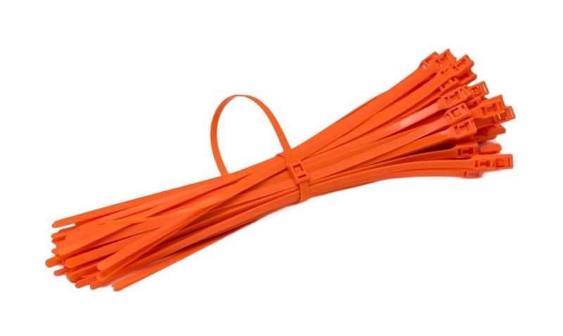 Opaska Zaciskowa Neopak z płaskim zamkiem 400/8 Pomarańcz 100 szt.