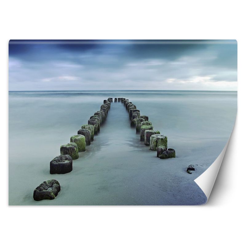 Fototapeta Feeby Falochrony morze plaża niebo 100x70 1 szt