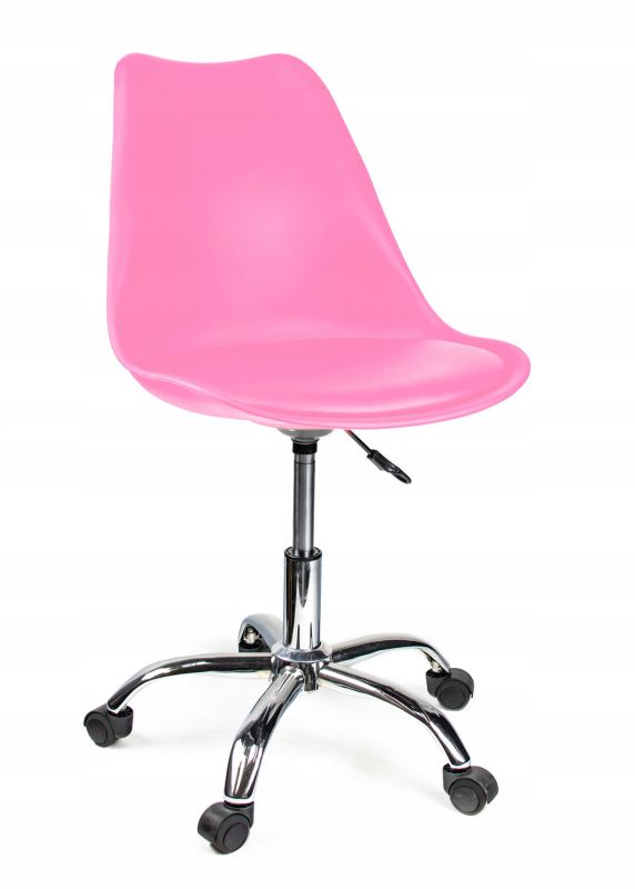 Krzesło obrotowe JUMI biurowe młodzieżowe IGER różowe FOTEL ergonomiczny 1 szt.
