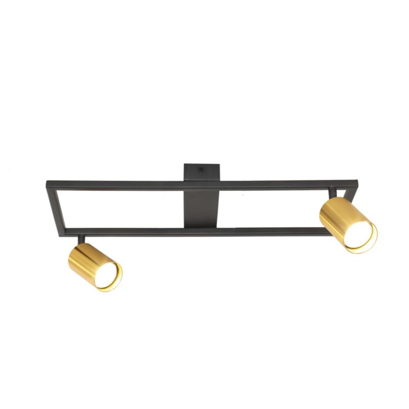 Oprawa ścienno-sufitowa LightLogic LL ALLENG-2 B-G GU10 66581 złoto-czarna regulacja 1 szt.