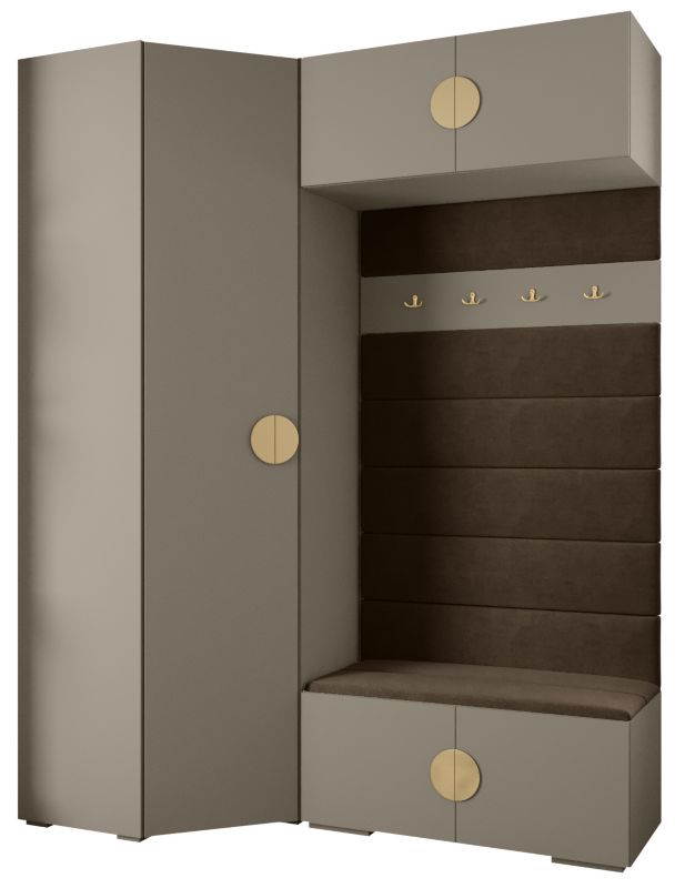 Garderoba do przedpokoju Abiks INOVA 4 Z21 kaszmir+złoty+manila04 1 szt.