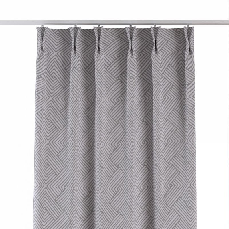 Zasłona na haczykach flex podwójnych 140 x 260 cm Dekoria szare wzory geometryczne 1 szt.