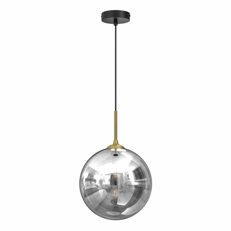 Lampa sufitowa wisząca Milagro Reflex 4142 czarna-chromowana-złota szerokość 25 cm 1xE27 x 40W 1 szt.