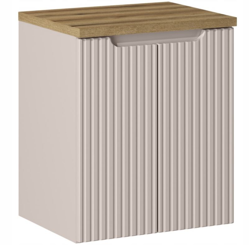 Szafka pod Umywalkę łazienkowa 50 cm Wisząca z Blatem Dąb Nova Kaszmir Kaszmirowa Furnidea 1 szt.