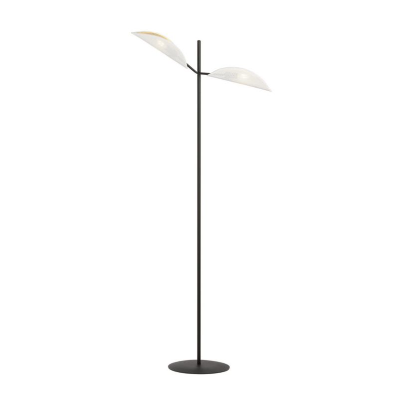 Lampa podłogowa stojąca Emibig Vene czarno-biała 2 x E14 x 10W wym: 150 x 69 cm - 1 szt.