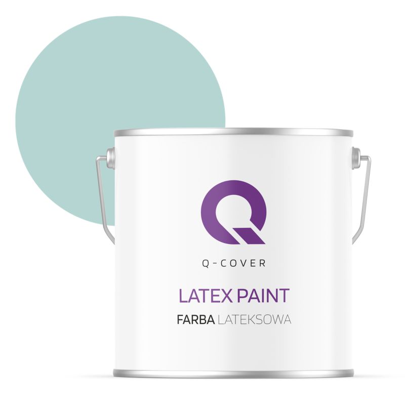 Farba Lateksowa Do Ścian i Sufitów Q-Cover Miętowy jasny H1561 Głęboki Mat 5L