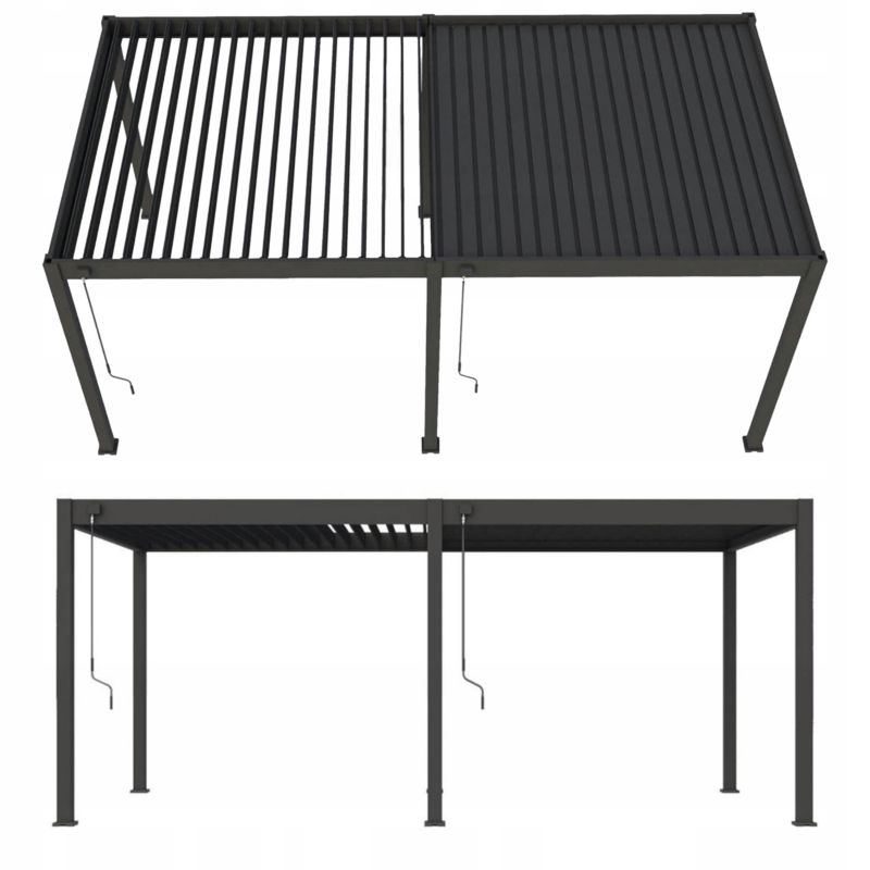 Pergola Ogrodowa Zadaszenie Tarasu Elegance 3x6m Metalowa Antracyt Gutroof 1 szt