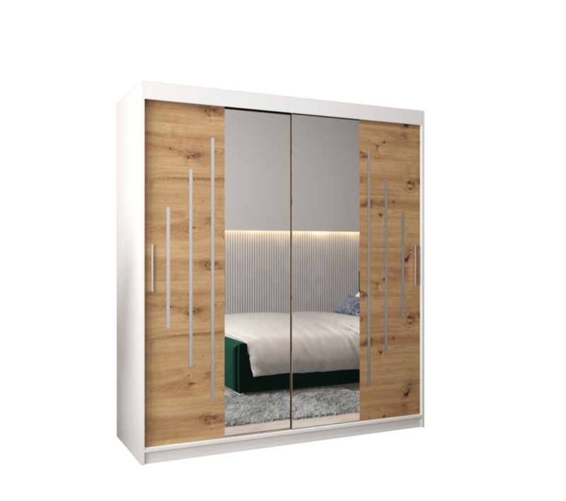 Szafa przesuwna Garderoba Abiks YORK 1 180 biały/artisan 1 szt.