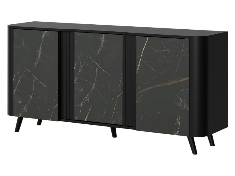 Komoda MIRJAN 24 Volare 150 3D czarny mat/czarny san sebastian 1 szt.