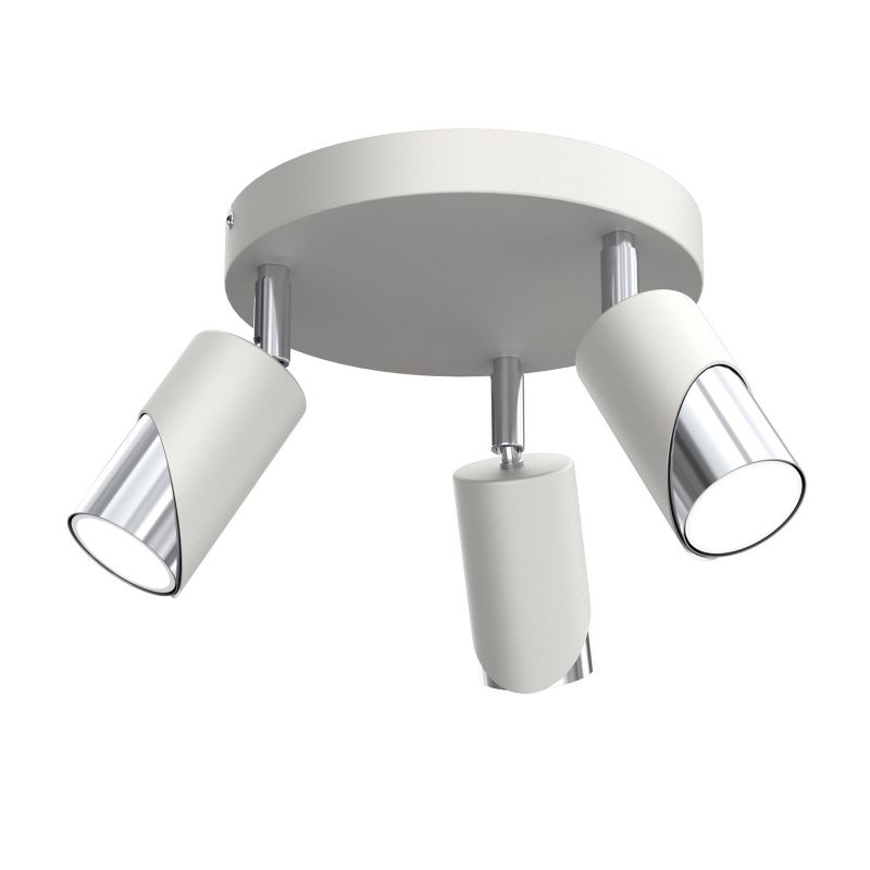 Lampa sufitowa Luminex Shift jasnoszaro-chromowana 3 x GU10 x 15W wym: 17 x 23 x 23 cm - 1 szt.