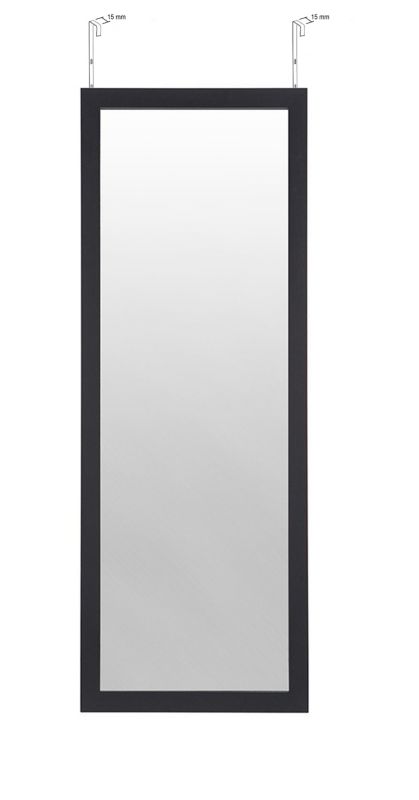 Lustro prostokątne BD art wiszące na drzwi 125x36 cm czarne 1 szt.