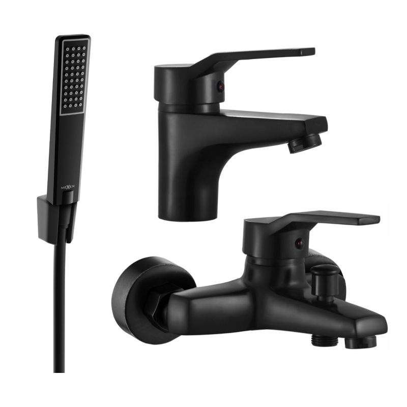 Zestaw wannowy Mexen Caro czarny 1 szt.