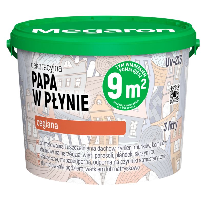 Dekoracyjna papa w płynie Megaron ceglana 3 l