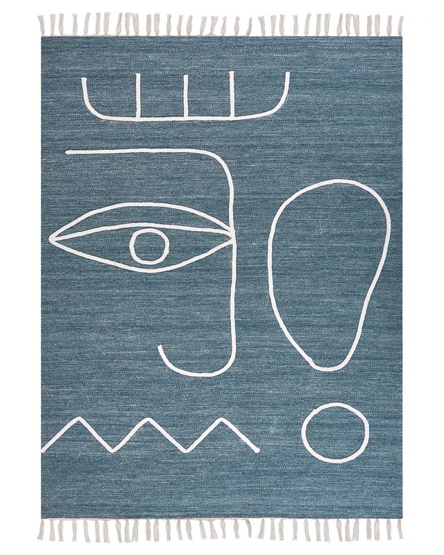 Dywan zewnętrzny 140 x 200 cm niebieski Yavu 1 szt.