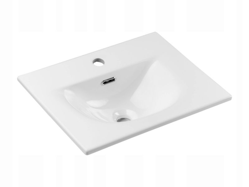 Umywalka meblowa Furnidea 50 cm wpuszczana biały połysk prostokątna SKY 3 1 szt.