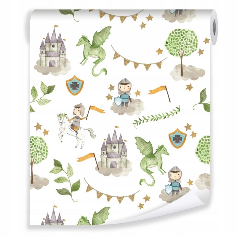 Tapeta Na Flizelinie Ścianę WALLARENA 10m x 50cm Ścienna Dziecięca Dla Dzieci Biała 1 szt.