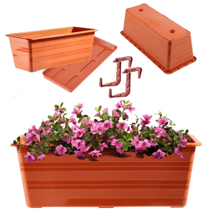 Doniczka KADAX Skrzynka Balkonowa Z Uchwytami 40cm 1szt.