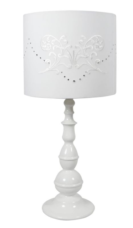 Lampa stołowa Candellux Lans biała 1 x E27 x 60W IP20 wym: 53 x 25 x 25 cm metal - 1 szt.