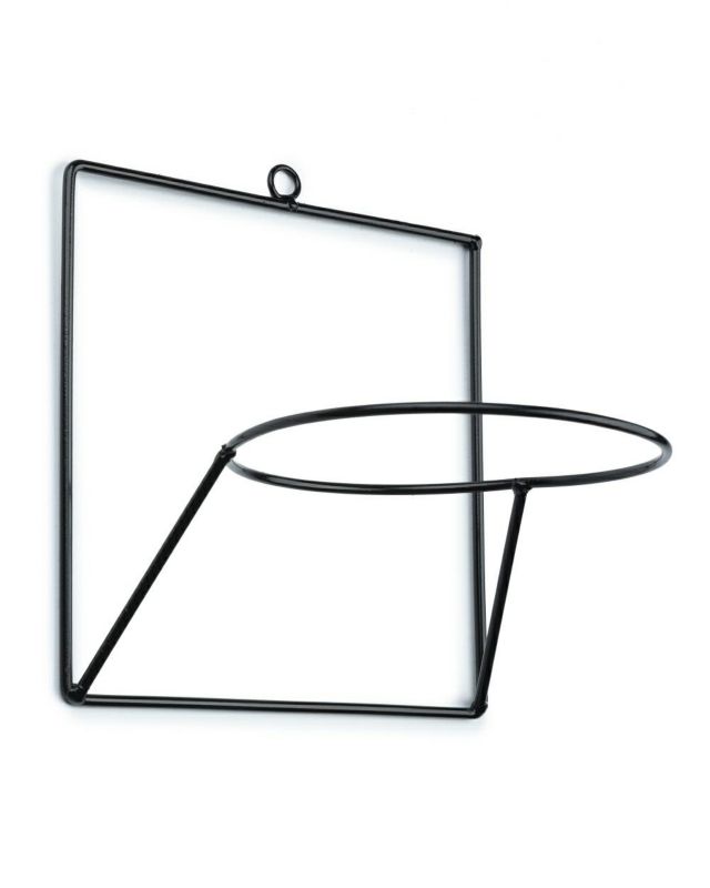 Kwietnik ścienny Dąstal Metalowy Czarny 22x19x22 cm 1 szt.