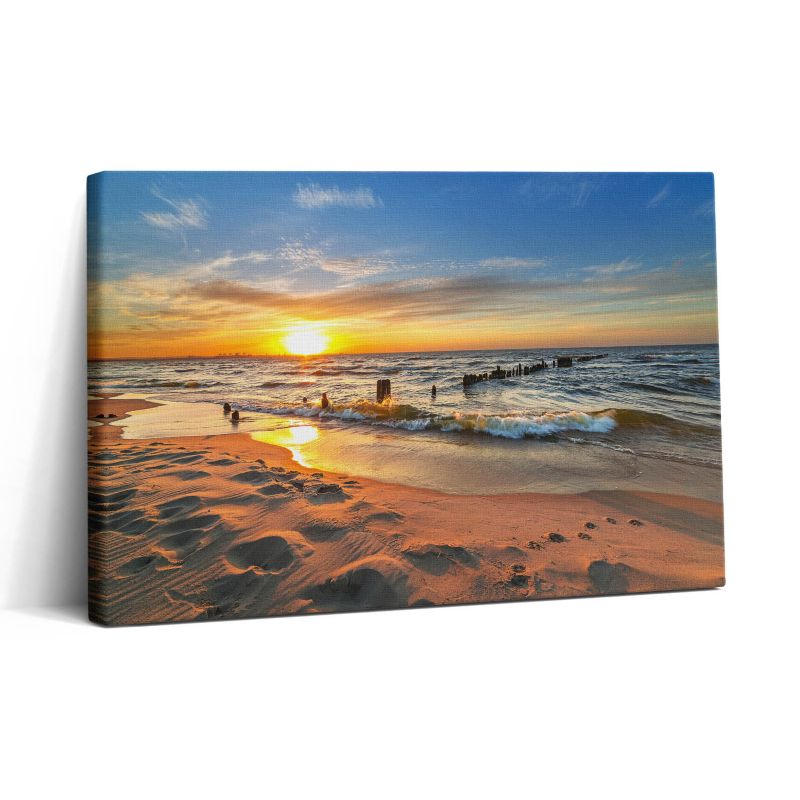 Obraz na płótnie Wallfluent 30x20 cm Wschód słońca nad morzem 1 szt.