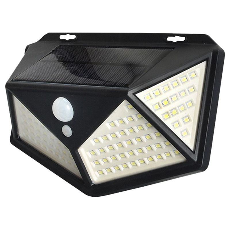 Kinkiet lampa LED solarna MasterLED 10W 6500K PIR czujnik ruchu i zmierzchu czarna IP44 1 szt.