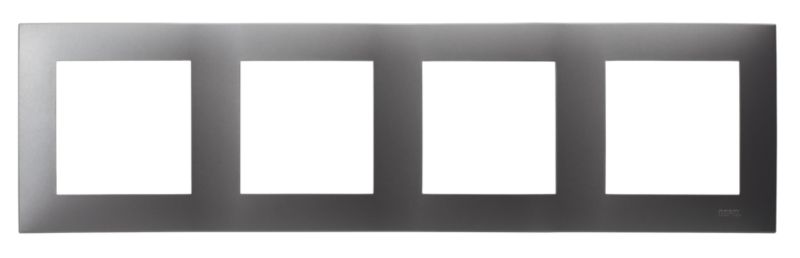 Ramka poczwórna Ospel Szafir szara