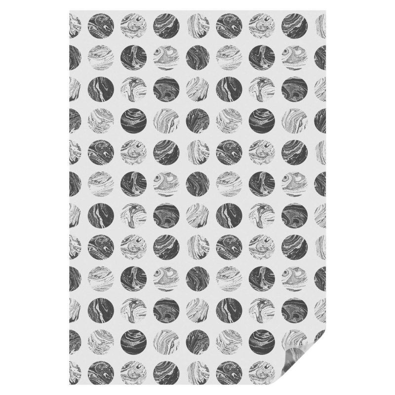 Folia Witrażowa Tulup 100x146 cm Samoprzylepna na Okno Marmurowe okręgi powtarzalne harmonijne 1 rol.