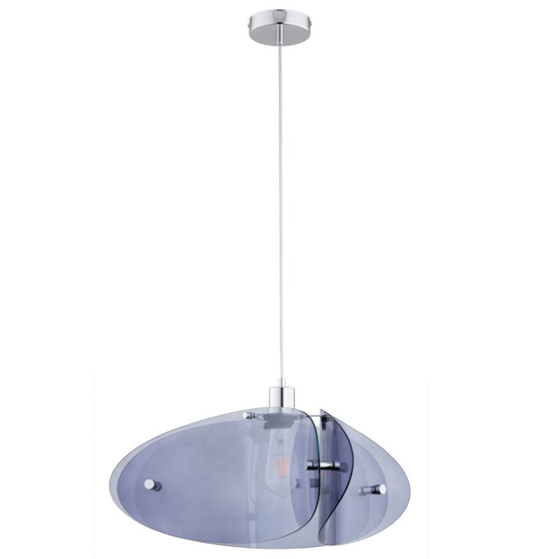 Lampa wisząca Alfa Kelis 3089 chromowana grafitowa nowoczesna 1xE27 x 15W 1 szt.