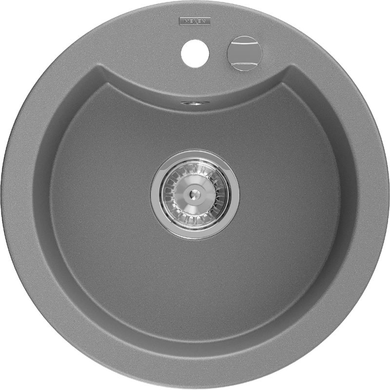 Zlewozmywak wpuszczany Mexen Diego 1-komorowy szary 488x480 mm - 6512481000-71-B 1 szt.