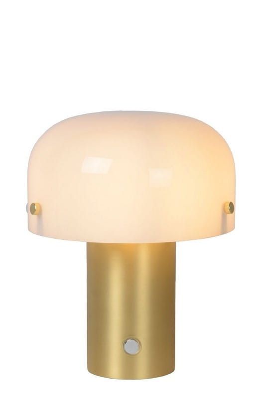 Lampa stołowa Lucide Timon złoto-biała 1 x E14 x 25W IP20 wym: 21 x 18 x 18 cm metal - 1 szt.