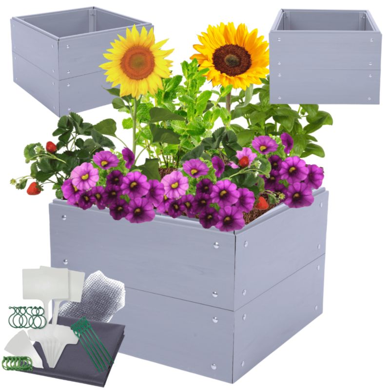 Skrzynia na warzywa MODO24 modułowa plastikowa trwała odporna na warunki atmosferyczne 40x45x45 cm 1 szt.