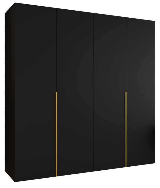 Szafa uchylna otwierana ALICANTE 1 200 wys 202 cm Czarny + Złoty 1 szt