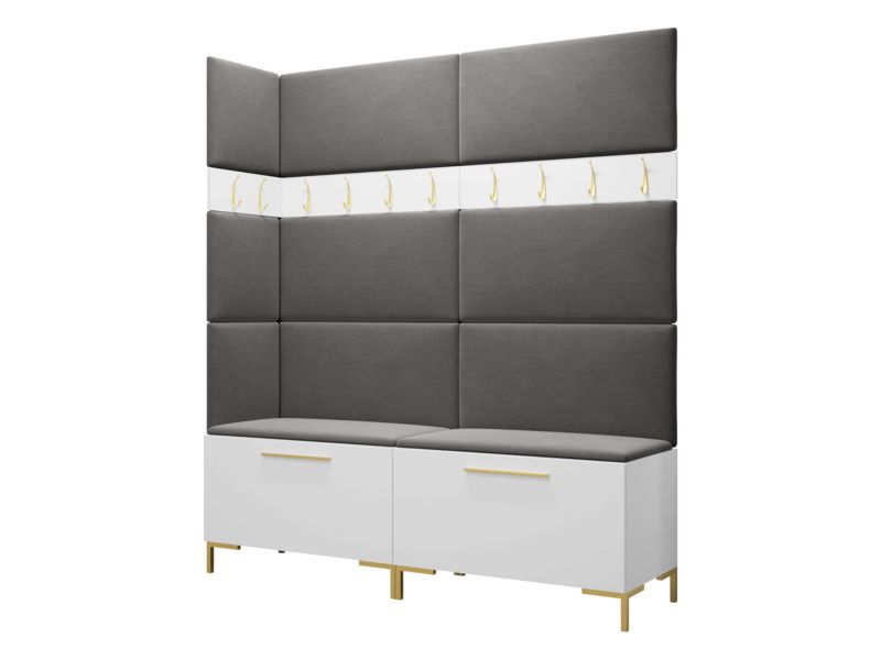 Garderoba MIRJAN 24 Zilion V biały + szary 1 kpl.