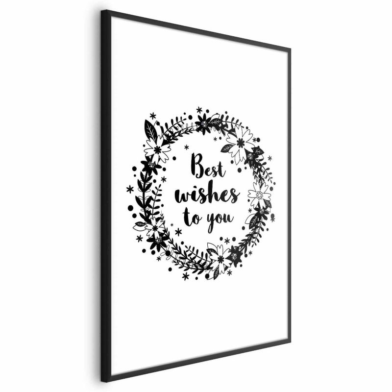 Plakat Artgeist Best wishes 21x30 cm z ramą czarną 1 szt