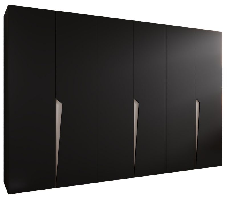 Szafa uchylna otwierana Abiks PIANO 1 300 (3x100) wys 202 cm Czarny + Kaszmir 1 szt