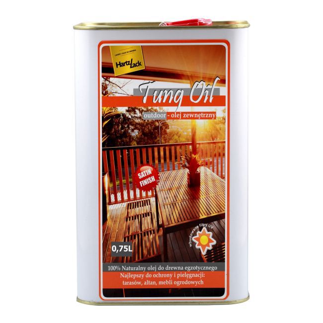 Olej HartzLack Tung do drewna egzotycznego bezbarwny 0,75 l