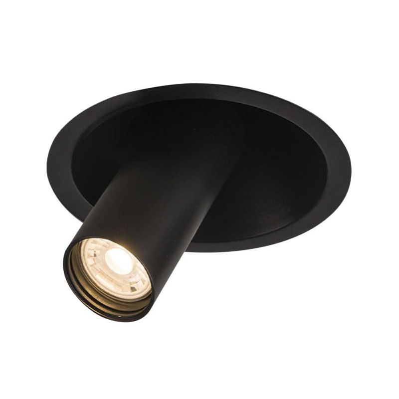 Oprawa sufitowa wpuszczana Shilo Yakumo czarna ruchoma 1 x GU10 x 4W IP20 wym: 15 x 11 x 8 cm okrągła - 1 szt.