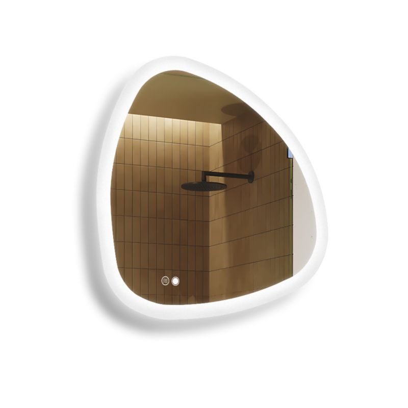 Lustro łazienkowe Artforma 84x84cm nieregularne LED Dual włącznik mata grzewcza EGG222 1szt.