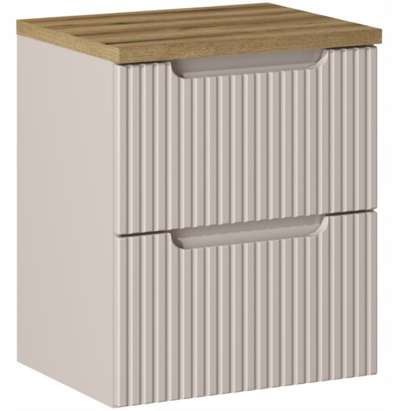 Szafka pod Umywalkę łazienkowa 50 cm Wisząca z Blatem Dąb Nova Kaszmir Kaszmirowa Szuflady Furnidea 1 szt.